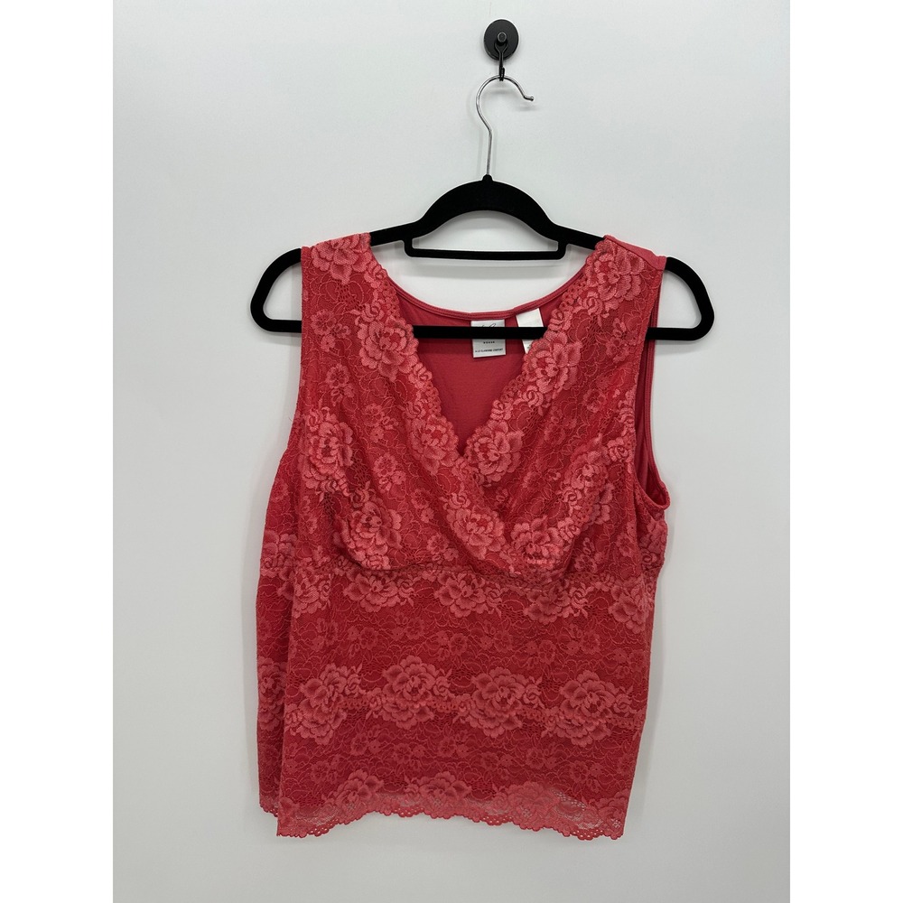 Pink Lace Y2K Babydoll Tank Top Sz 2X Feminine Bratz Barbie Festival Witchy